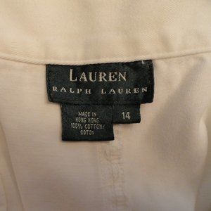 Size 14 Lauren by Ralph Lauren white slacks